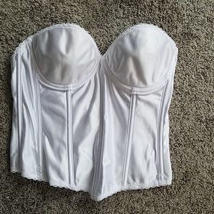 White Corset Bra Strapless